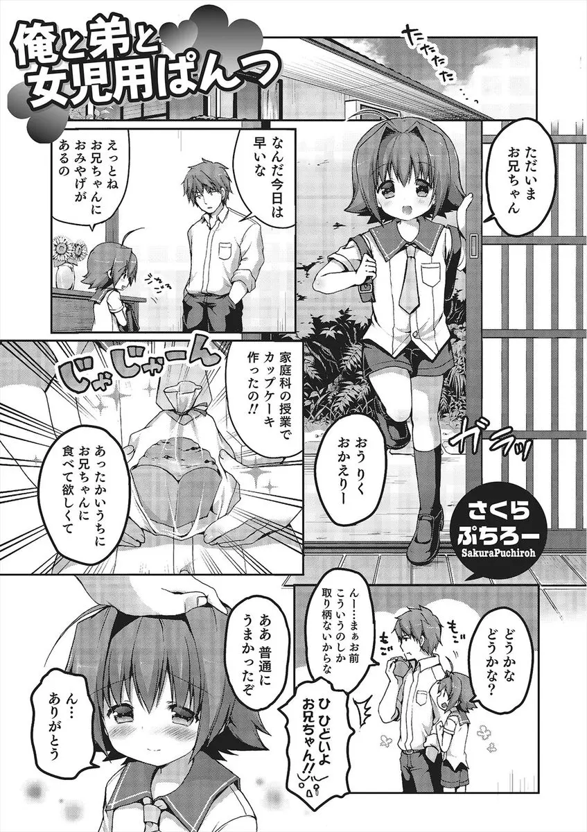 【エロ漫画】ぱっと見女の子にしか見えない弟が女物の下着を履いてるのを見た兄が、あまりにもかわいすぎるので近親アナル中出しレイプしたったｗ