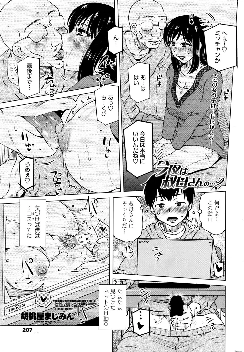 【エロ漫画】ネットで叔母さんの昔撮影したエロ動画を見つけてオナニーしていたら叔母さんに見つかりおねだりして中出しハメ撮りセックスさせてもらった件ｗ